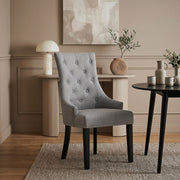 Silla Madera Tela - Ascot Gris