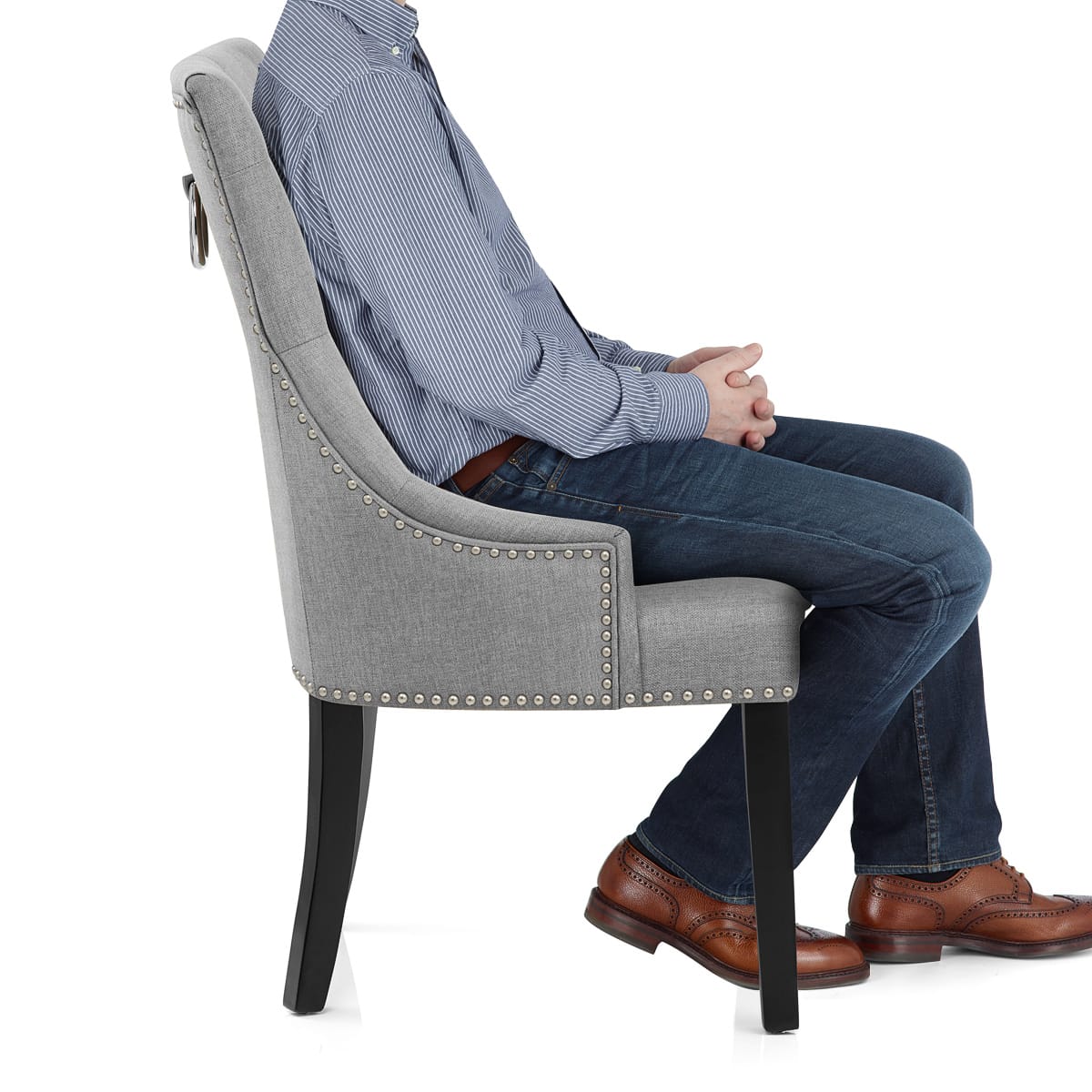 Silla Madera Tela - Ascot Gris