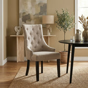 Silla Madera Tela - Ascot Gris Pardo
