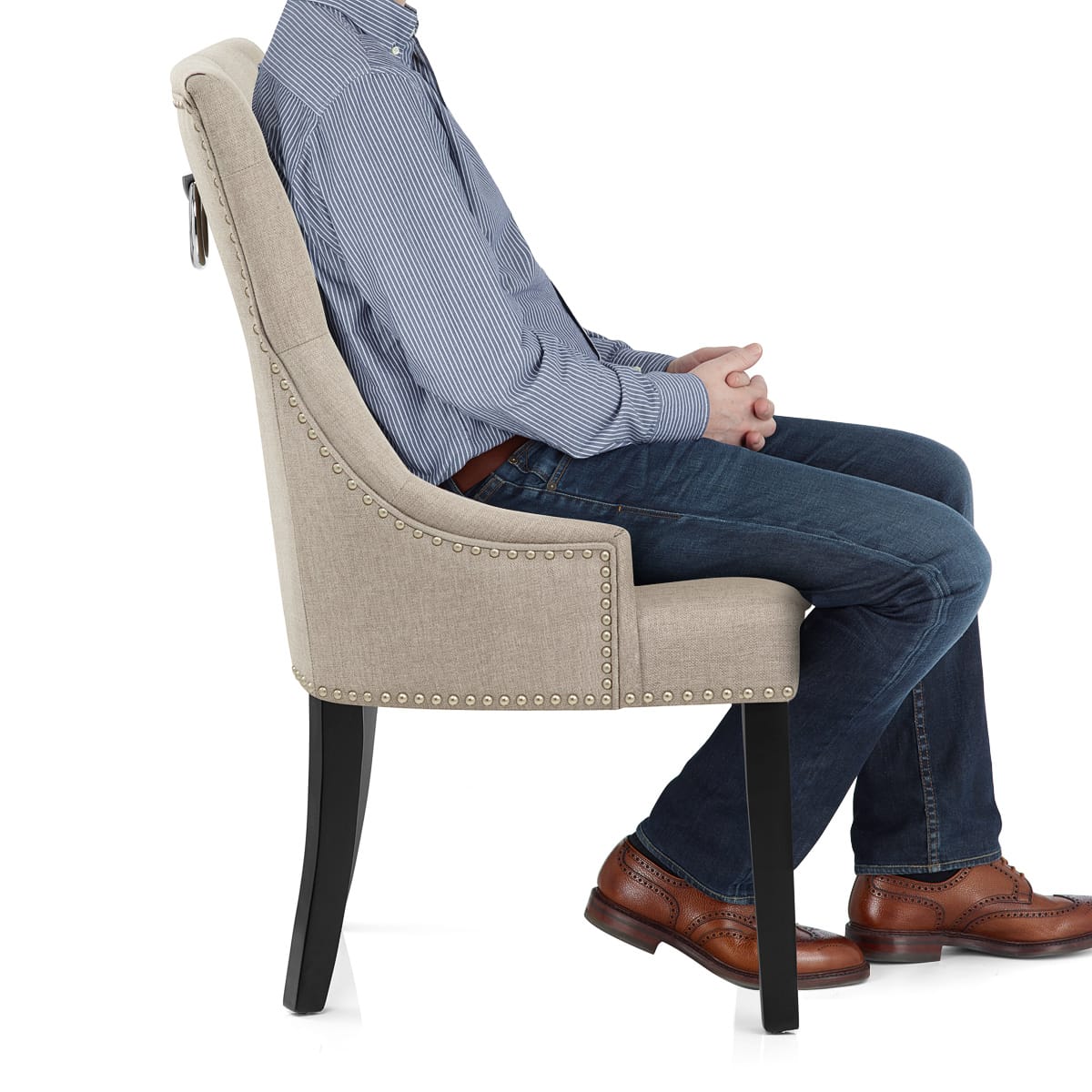 Silla Madera Tela - Ascot Gris Pardo