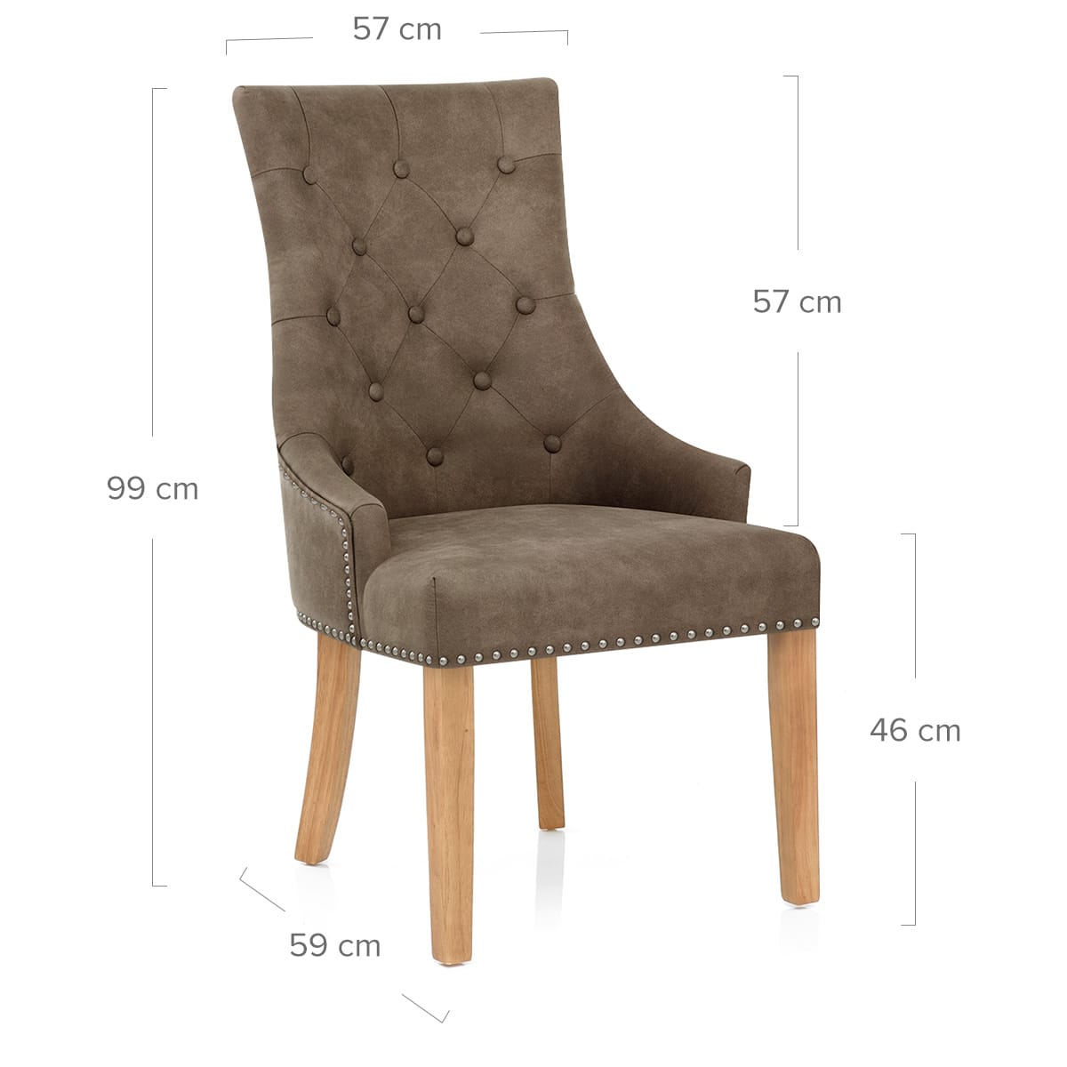 Silla Polipiel Roble - Ascot Marrón