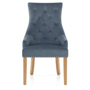 Silla Tela Roble - Ascot Azul