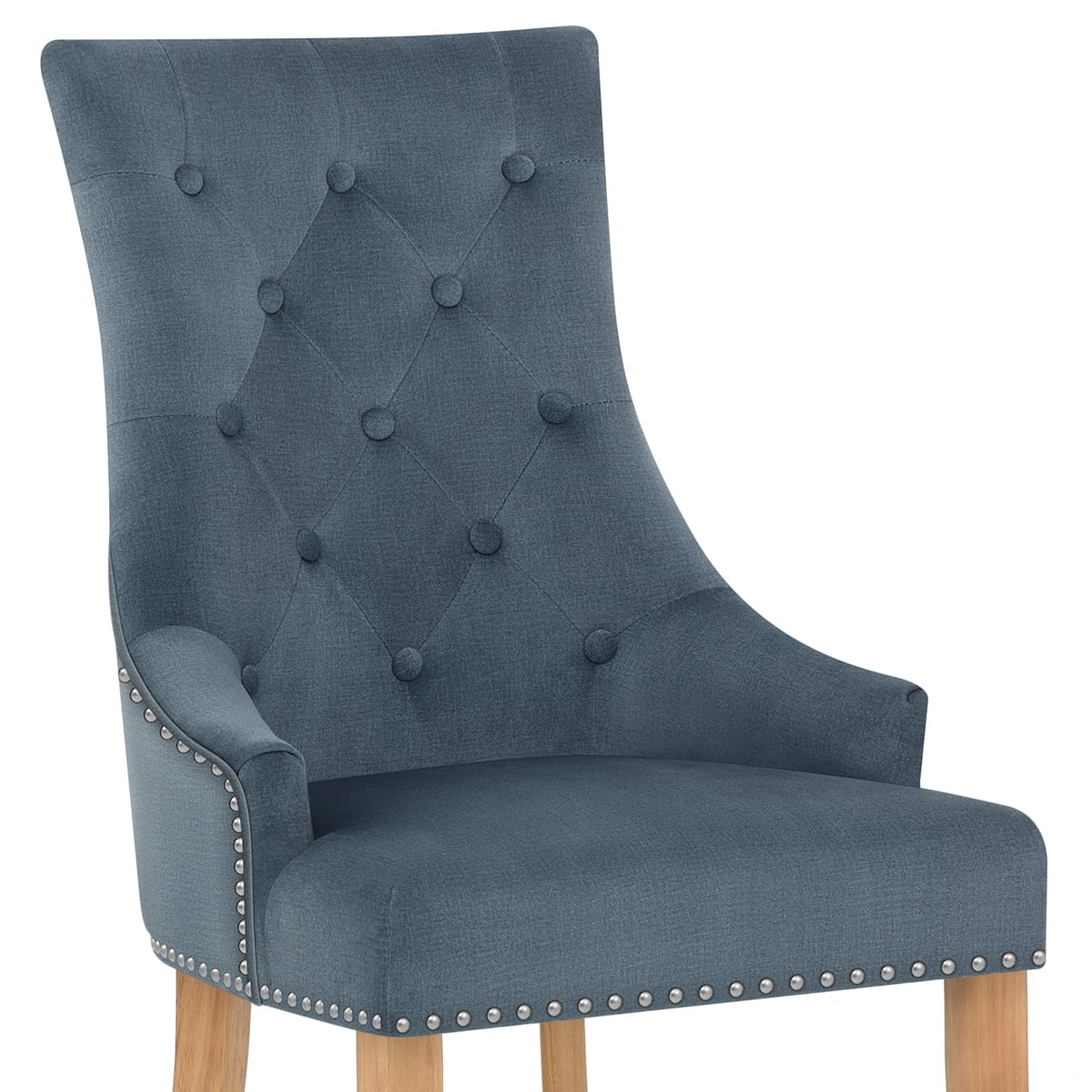 Silla Tela Roble - Ascot Azul