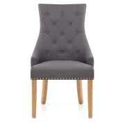 Silla Tela Roble - Ascot Gris Oscuro