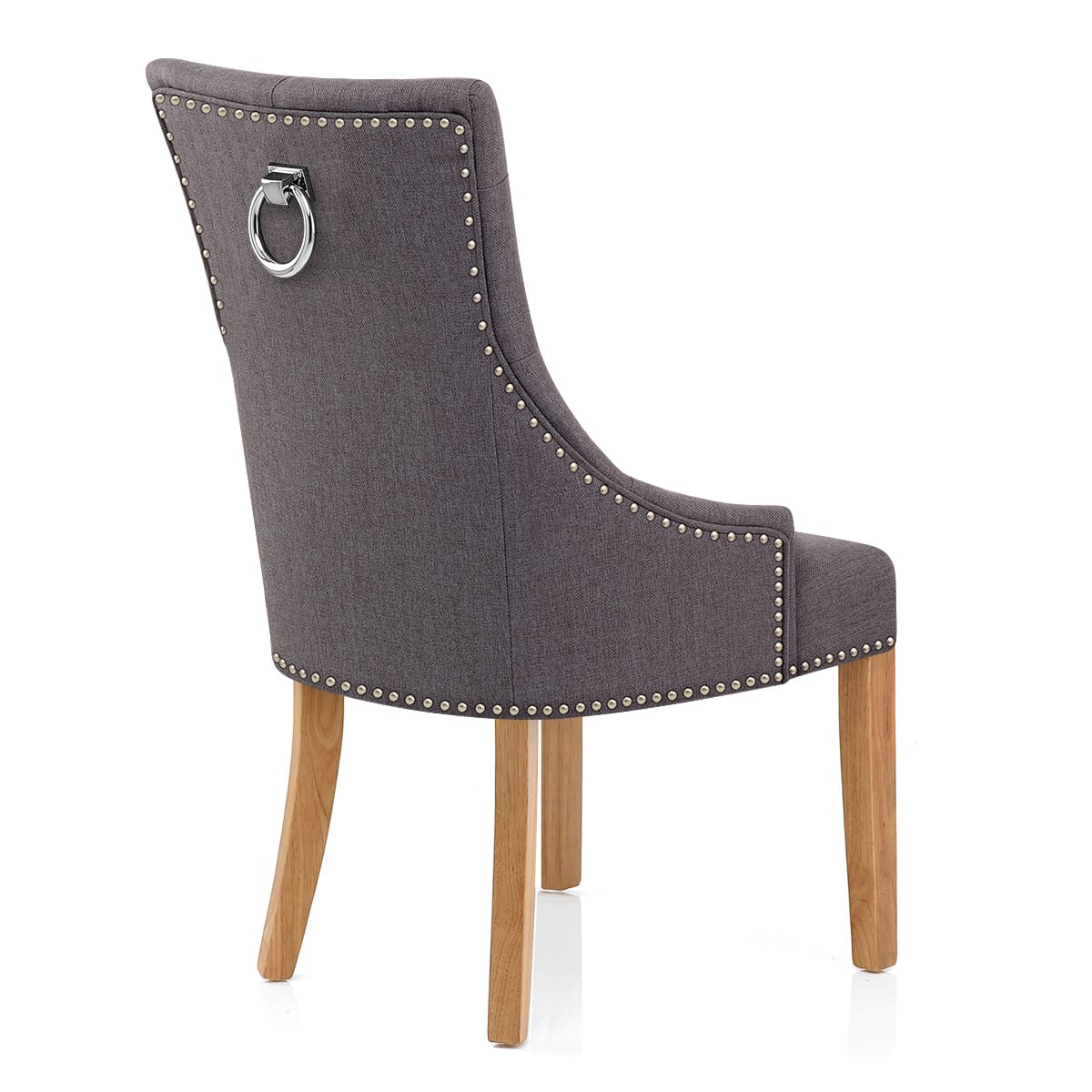Silla Tela Roble - Ascot Gris Oscuro