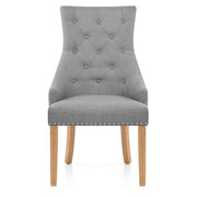 Silla Tela Roble - Ascot Gris