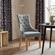 Silla Tela Roble - Ascot Gris