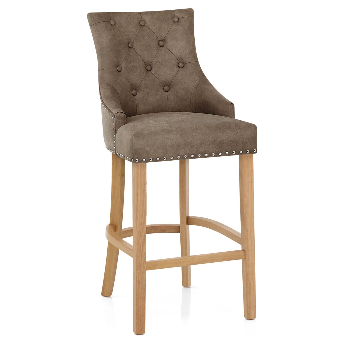 Taburete Polipiel Roble - Ascot Marrón