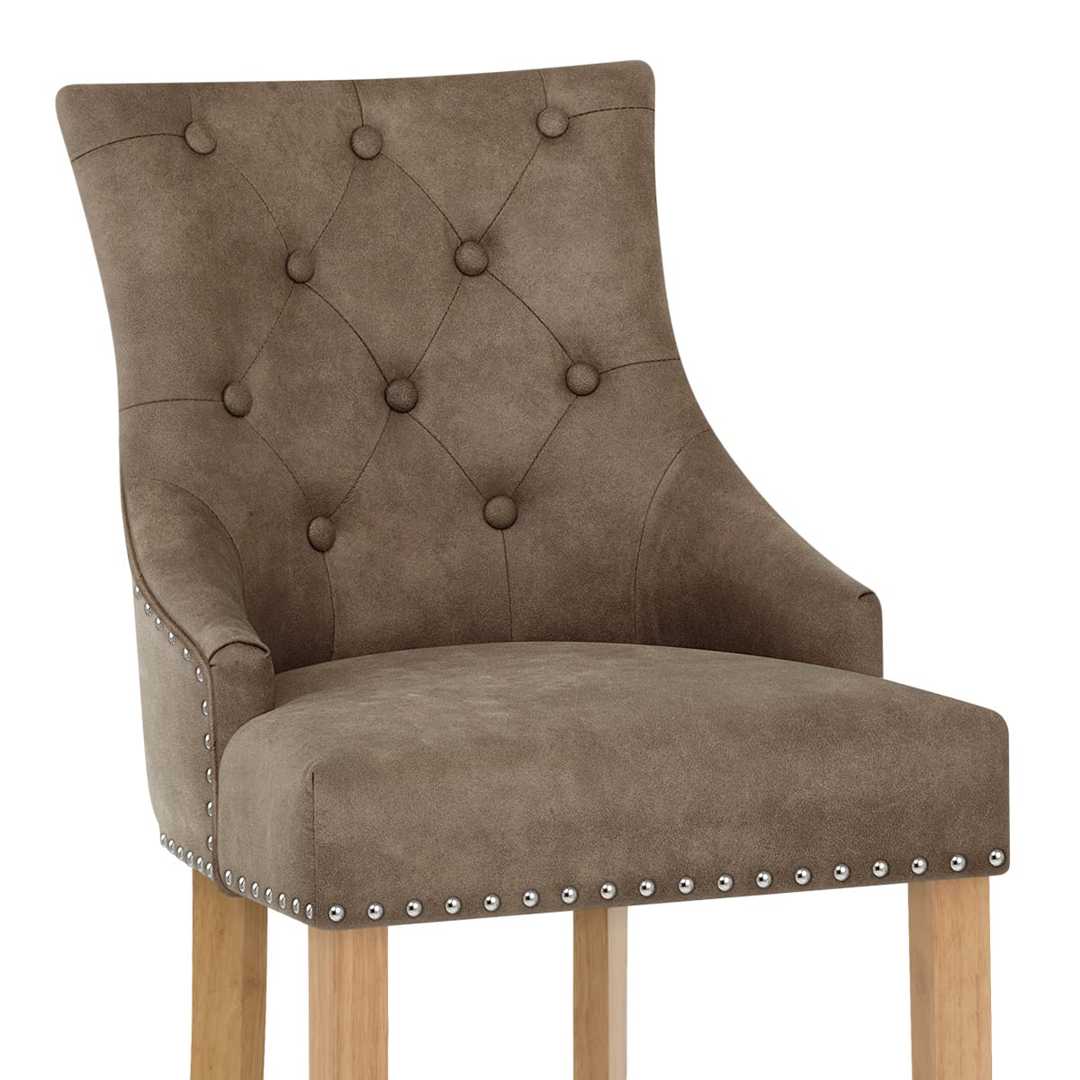 Taburete Polipiel Roble - Ascot Marrón