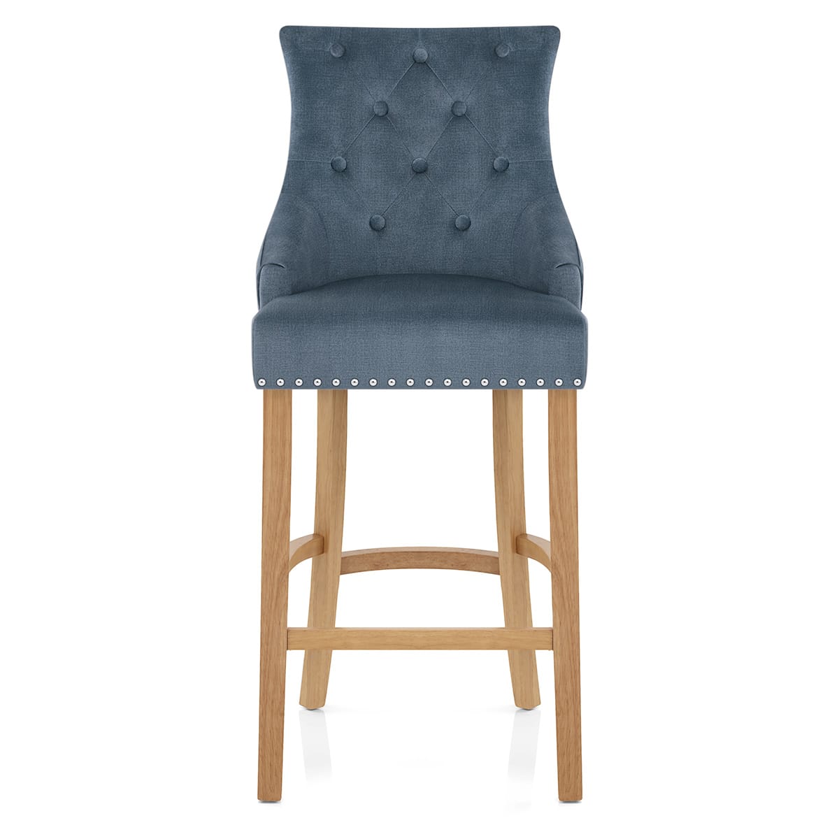 Taburete Tela Roble - Ascot Azul