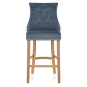 Taburete Tela Roble - Ascot Azul