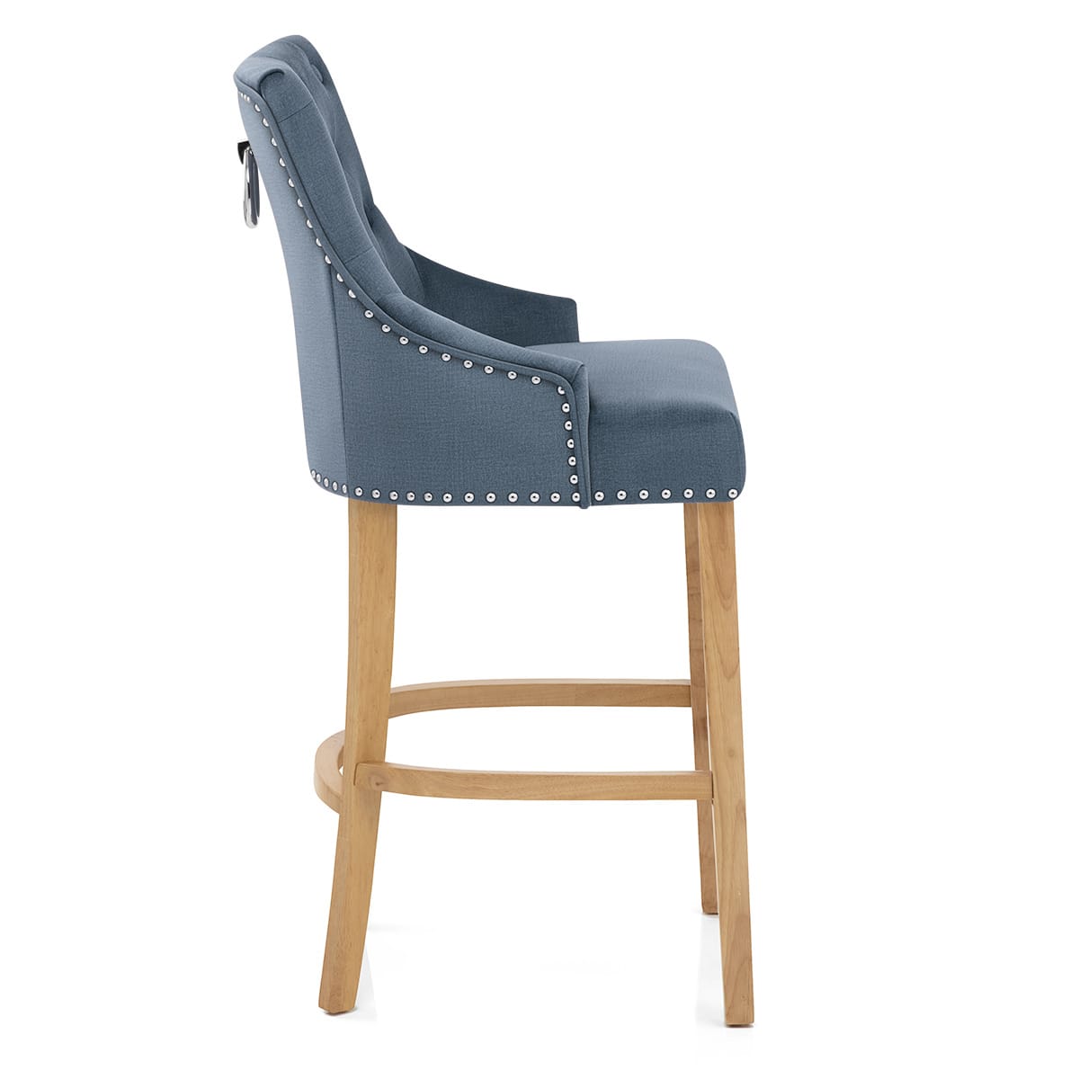 Taburete Tela Roble - Ascot Azul