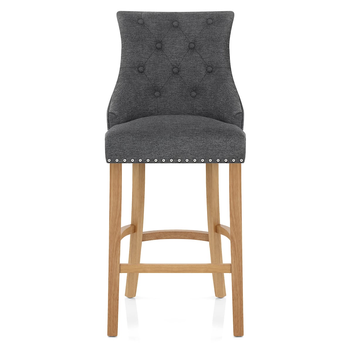Taburete Tela Roble - Ascot Gris Oscuro