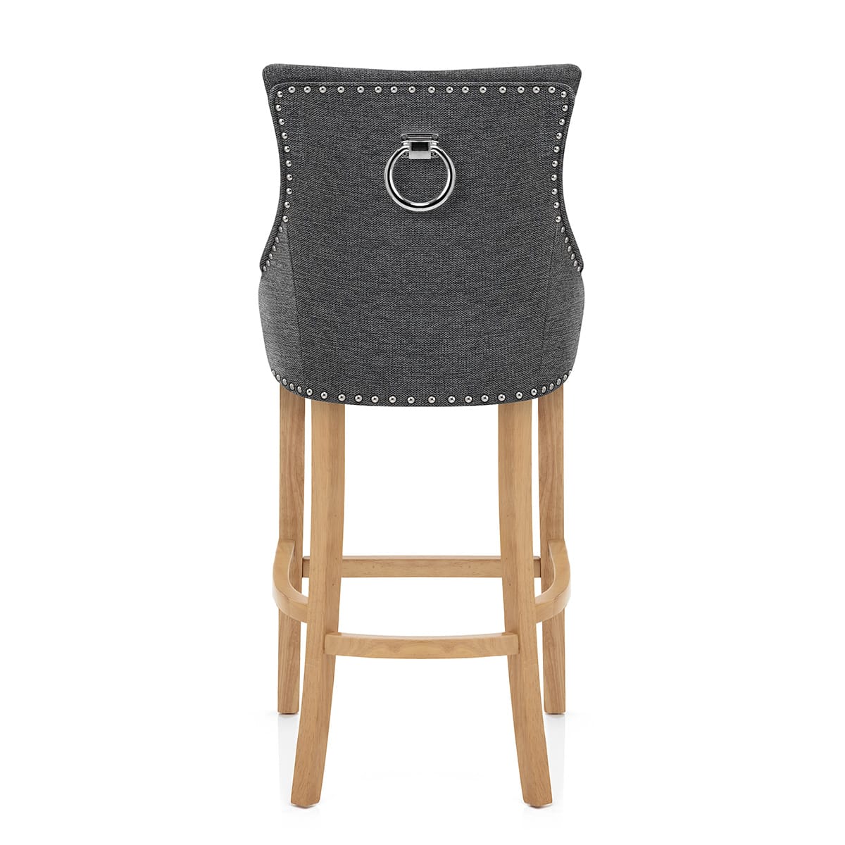 Taburete Tela Roble - Ascot Gris Oscuro