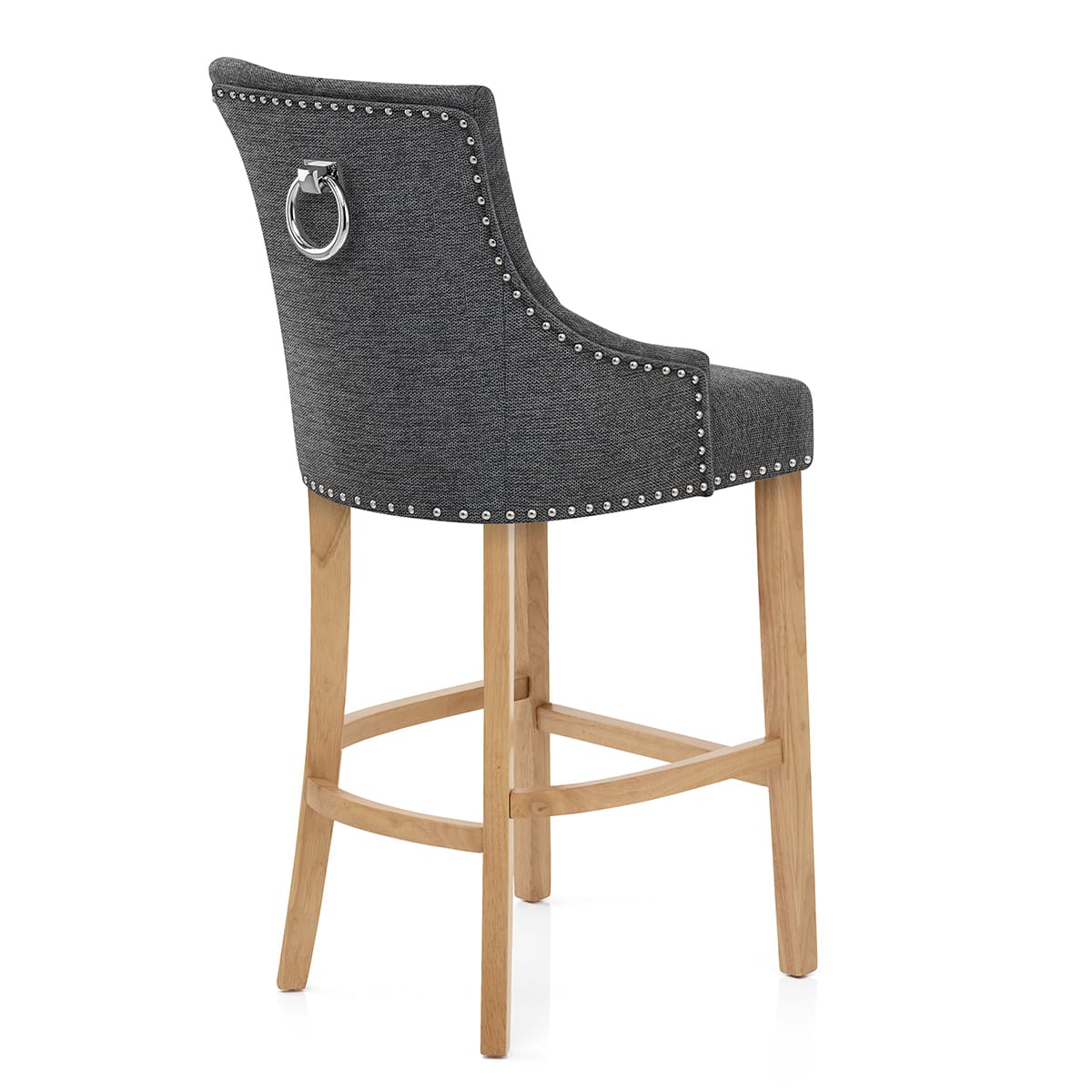 Taburete Tela Roble - Ascot Gris Oscuro