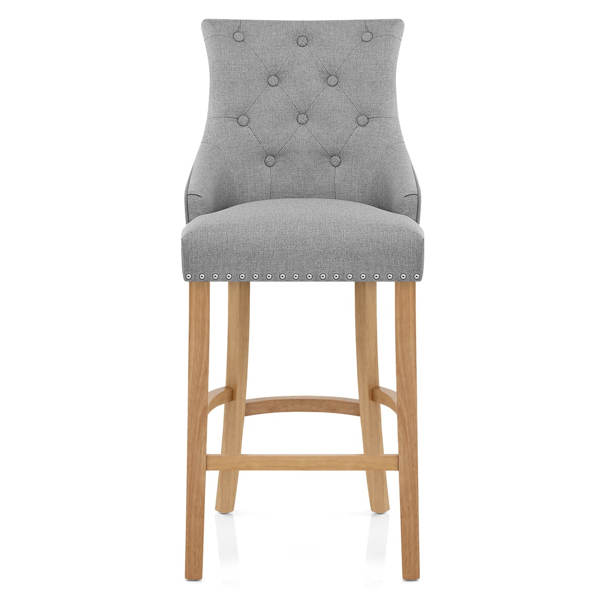 Taburete Tela Roble - Ascot Gris