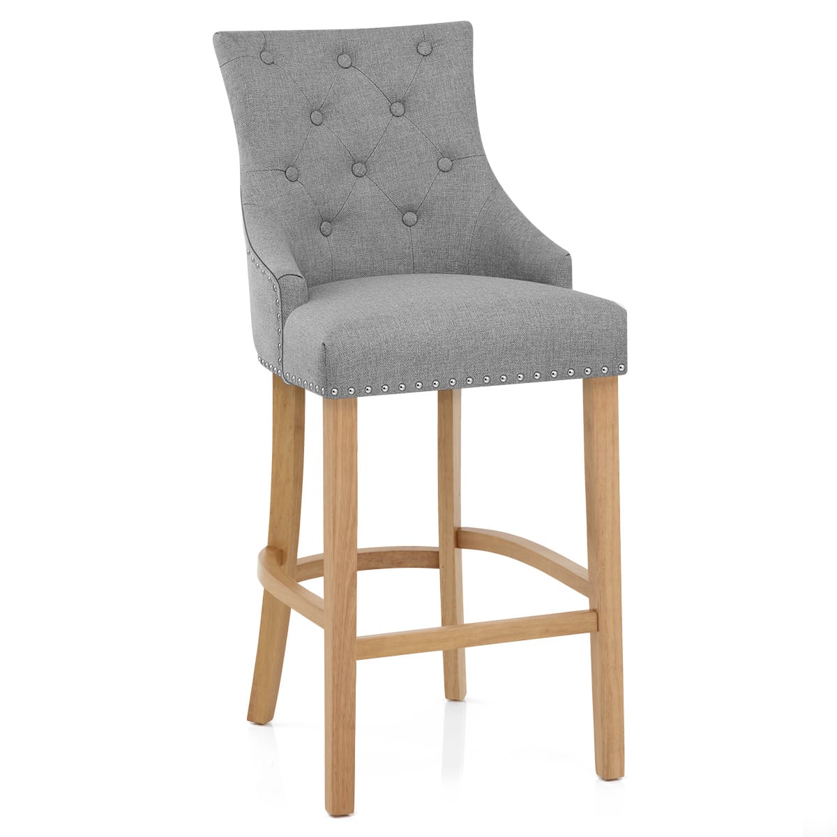 Taburete Tela Roble - Ascot Gris