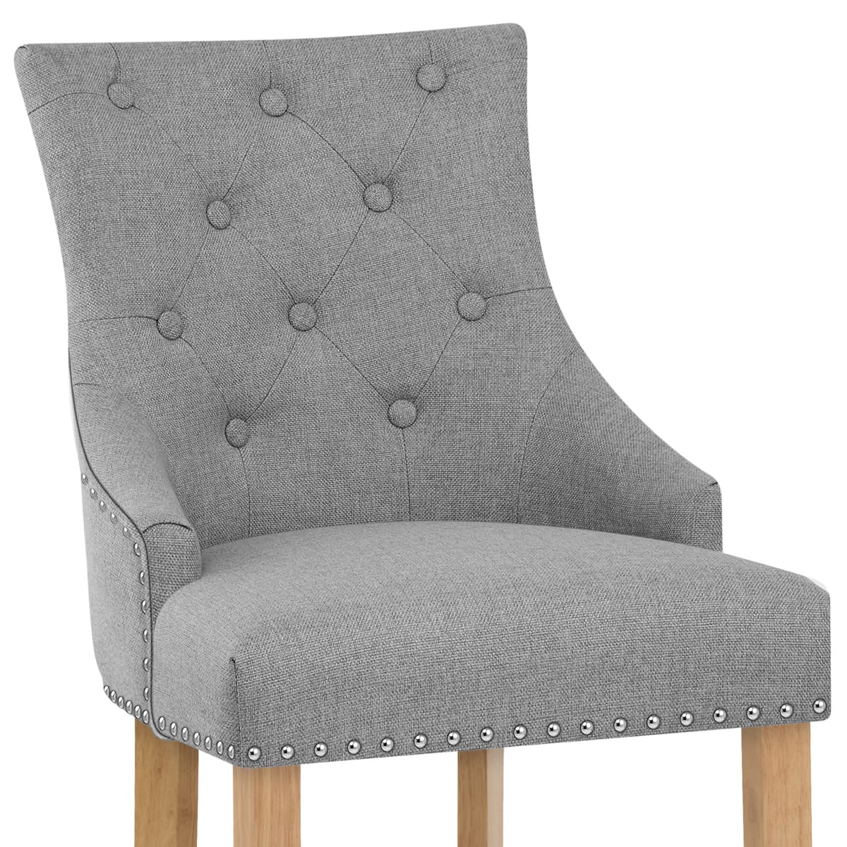 Taburete Tela Roble - Ascot Gris