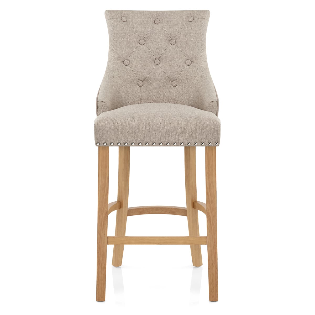 Taburete Tela Roble - Ascot Gris Pardo
