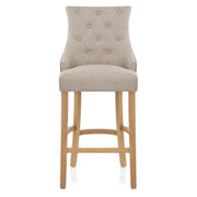 Taburete Tela Roble - Ascot Gris Pardo