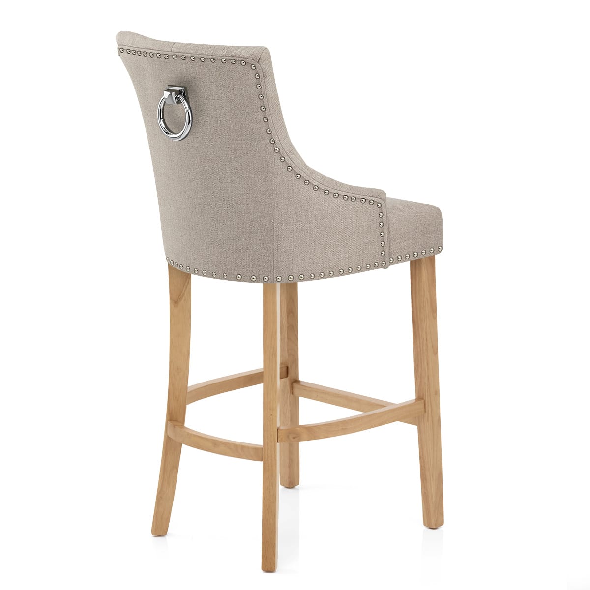 Taburete Tela Roble - Ascot Gris Pardo
