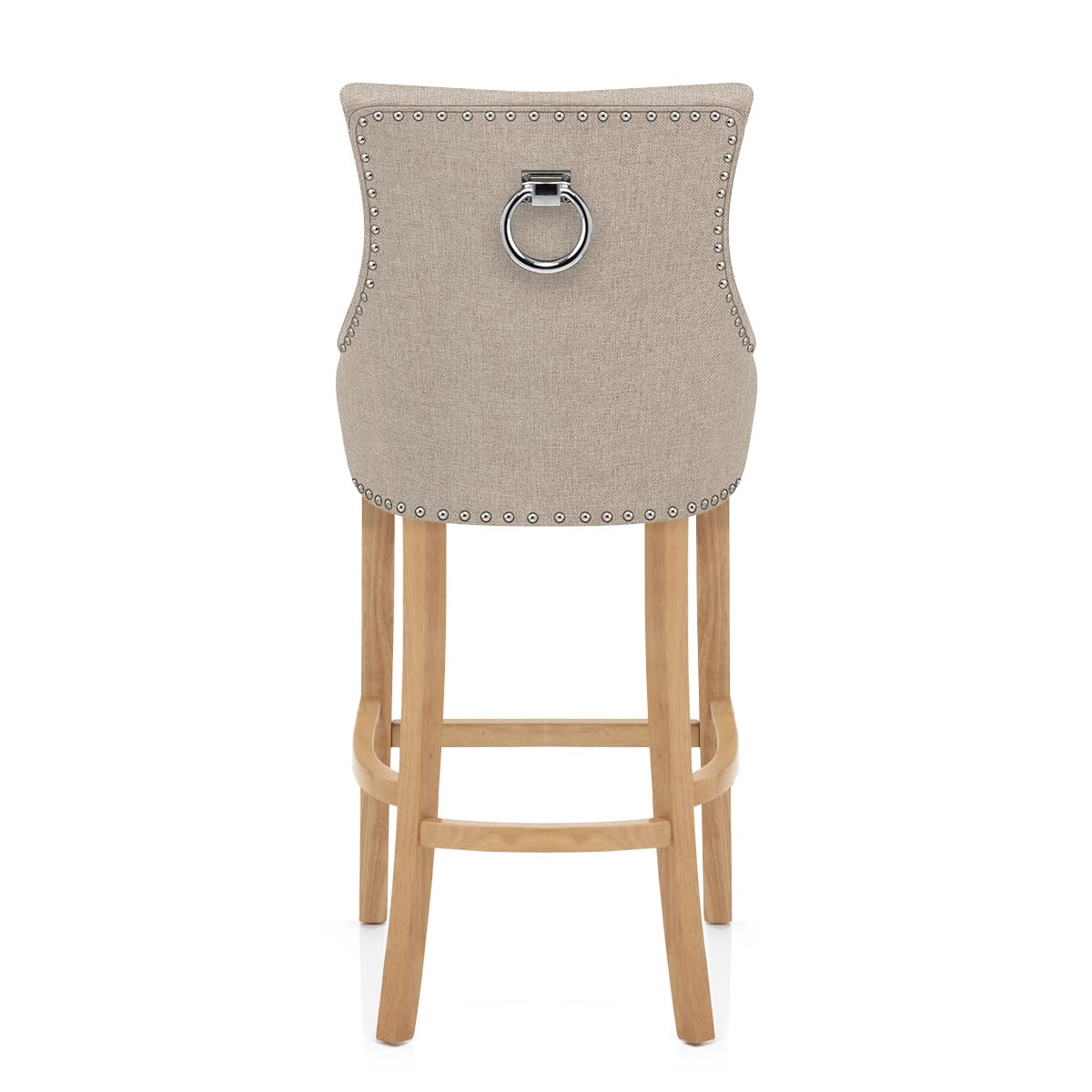 Taburete Tela Roble - Ascot Gris Pardo
