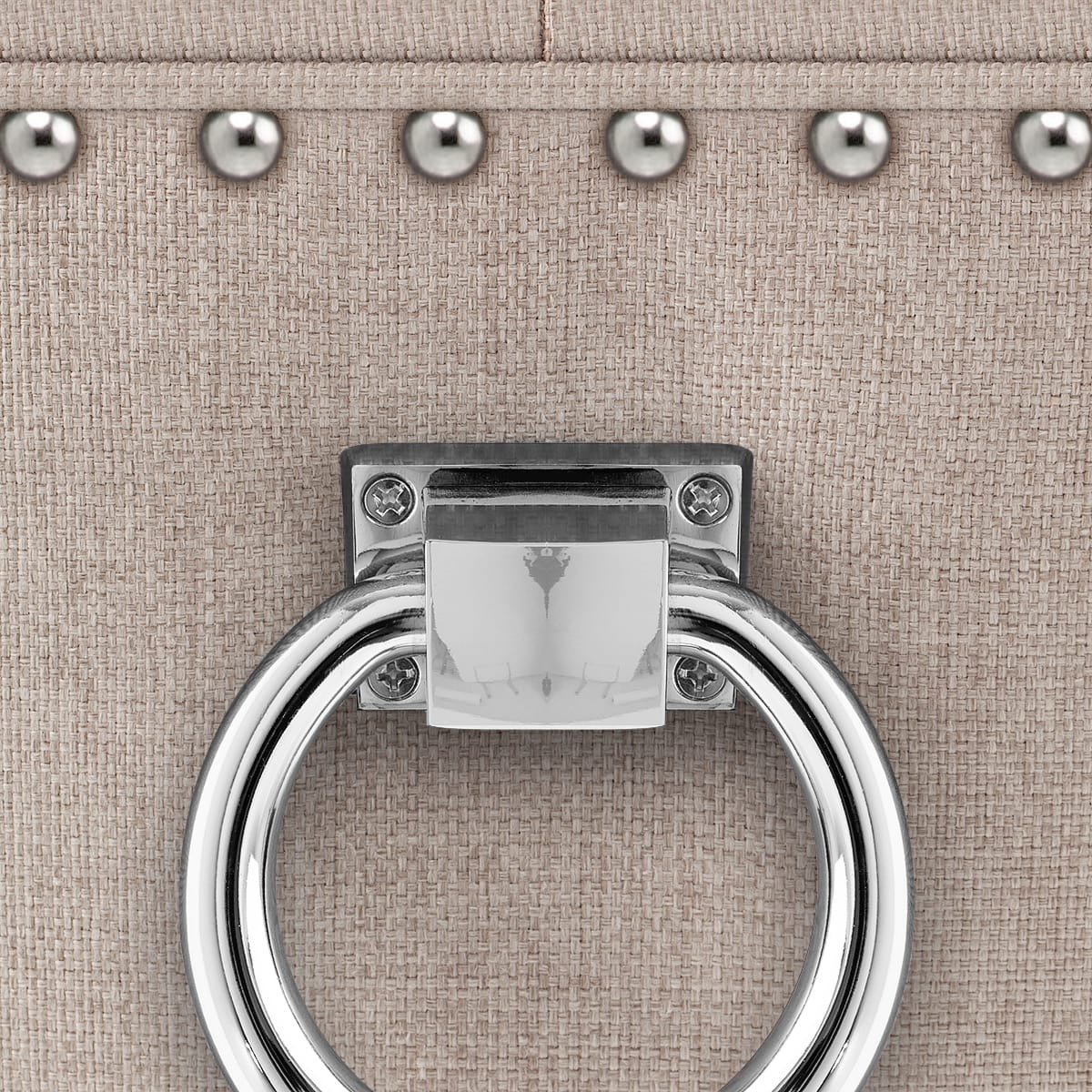 Taburete Tela Roble - Ascot Gris Pardo
