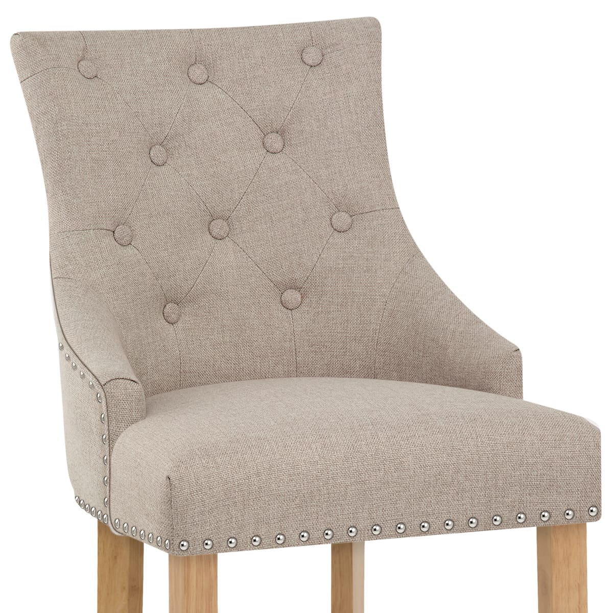 Taburete Tela Roble - Ascot Gris Pardo