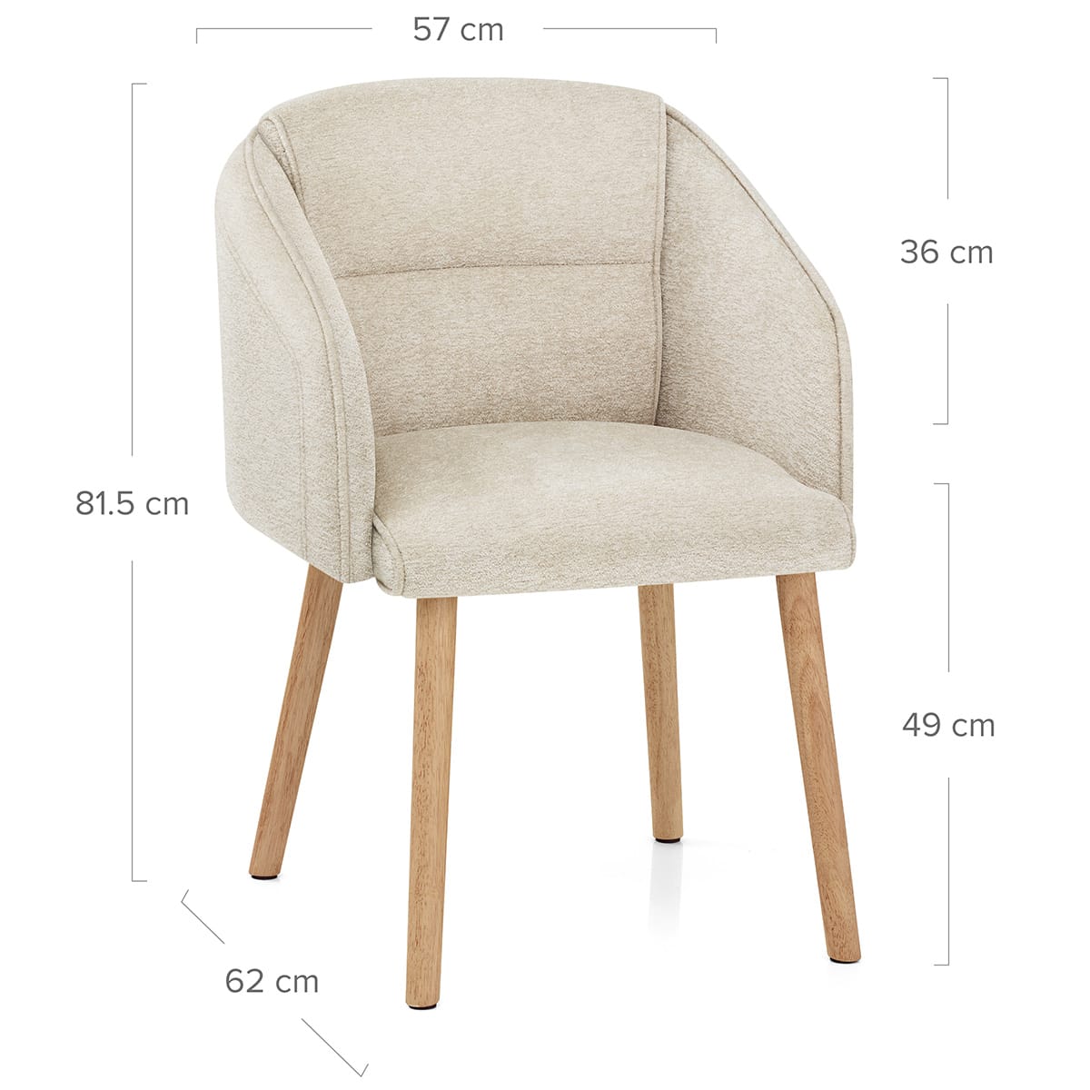 Silla Tela Madera - Asti Crema