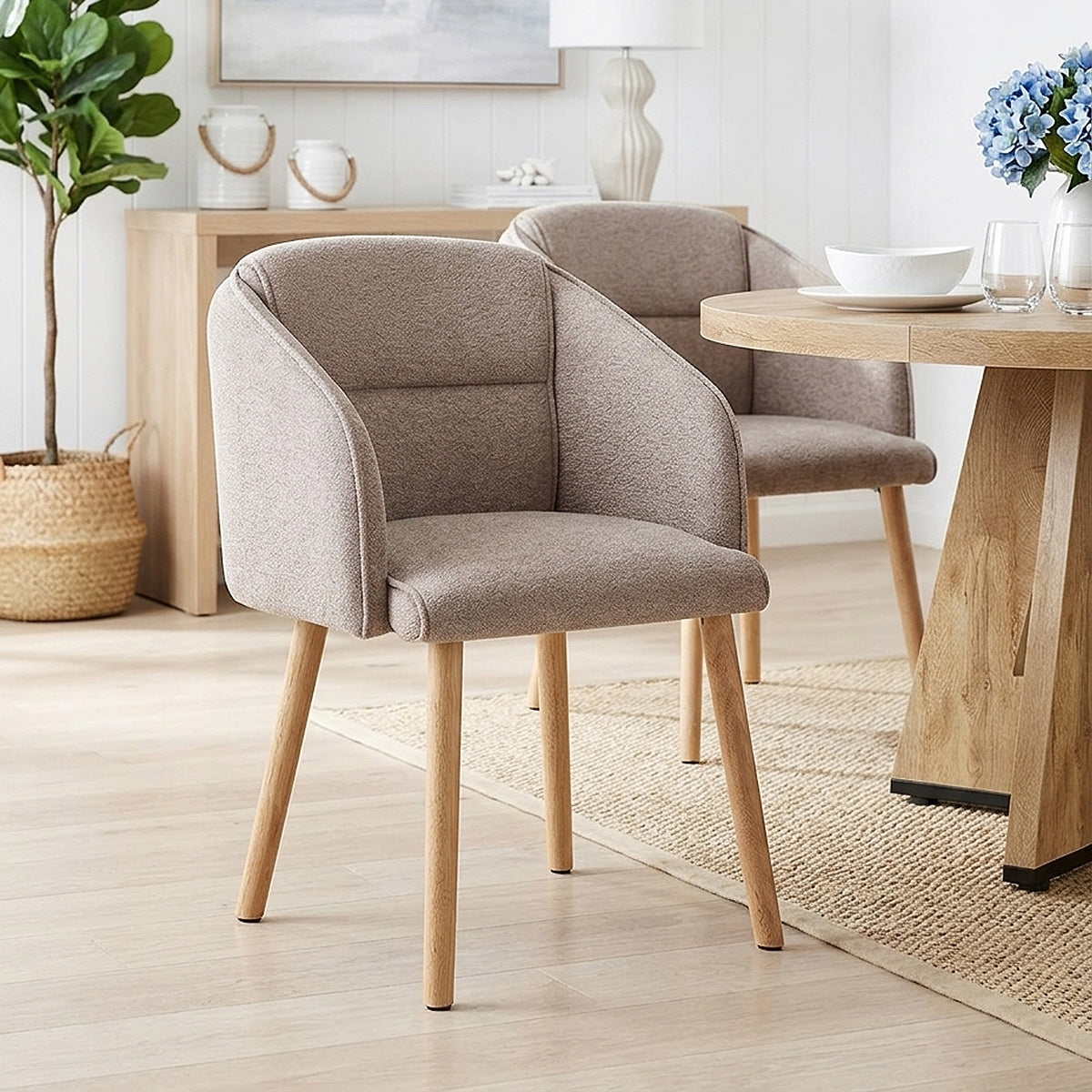 Silla Tela Madera - Asti Marrón