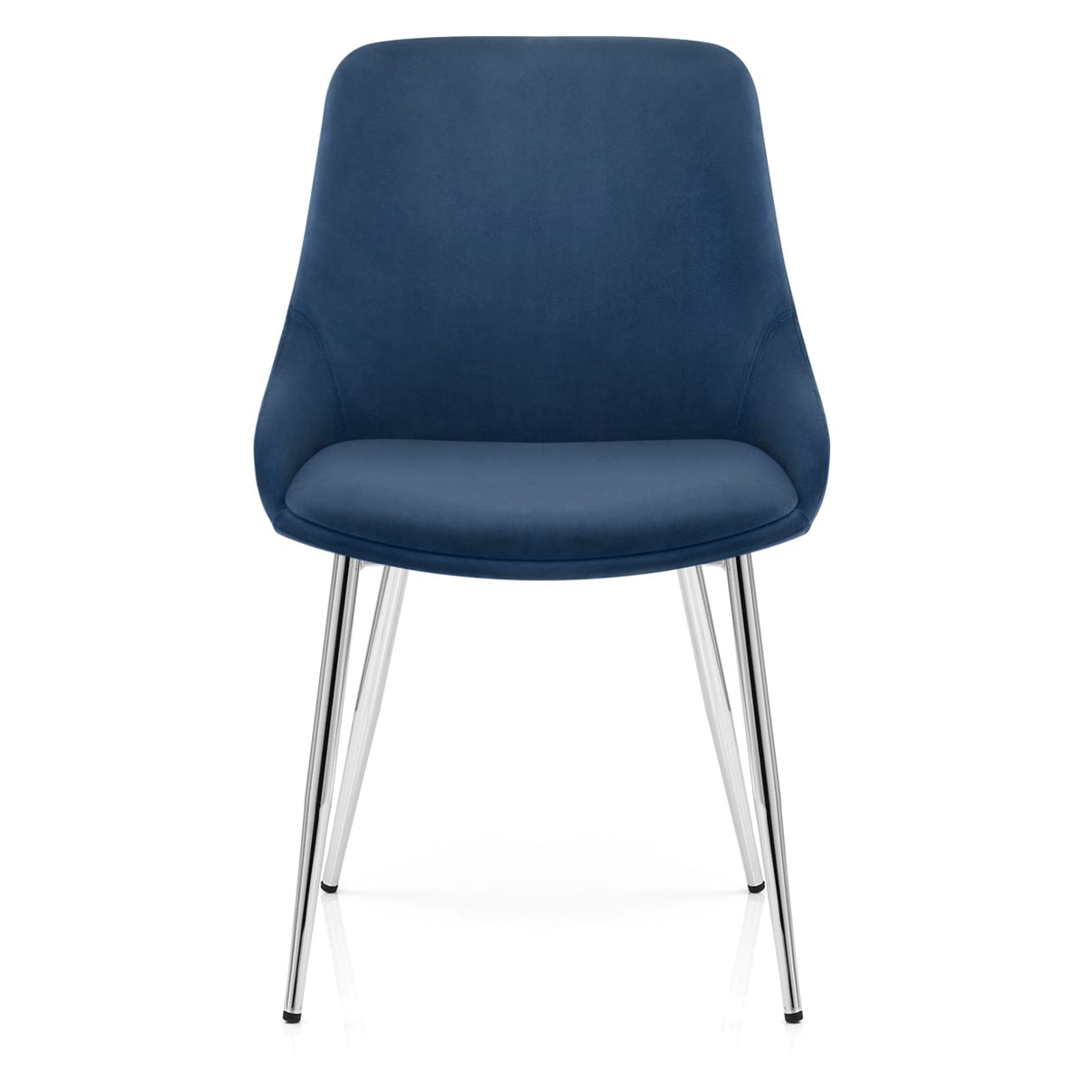 Silla Terciopelo Cromo - Aston Azul