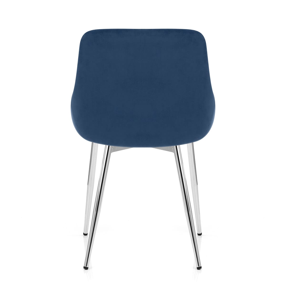 Silla Terciopelo Cromo - Aston Azul