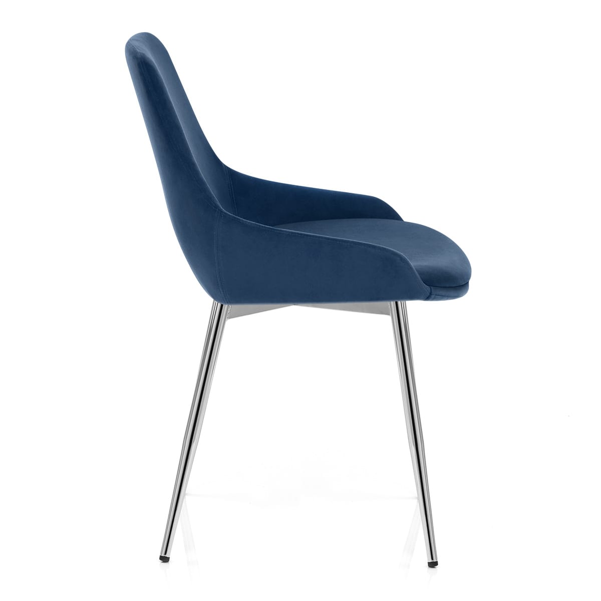 Silla Terciopelo Cromo - Aston Azul