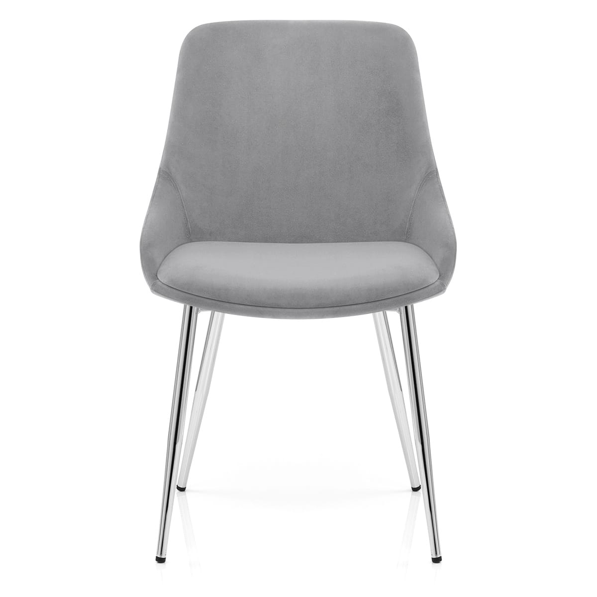 Silla Terciopelo Cromo - Aston Gris