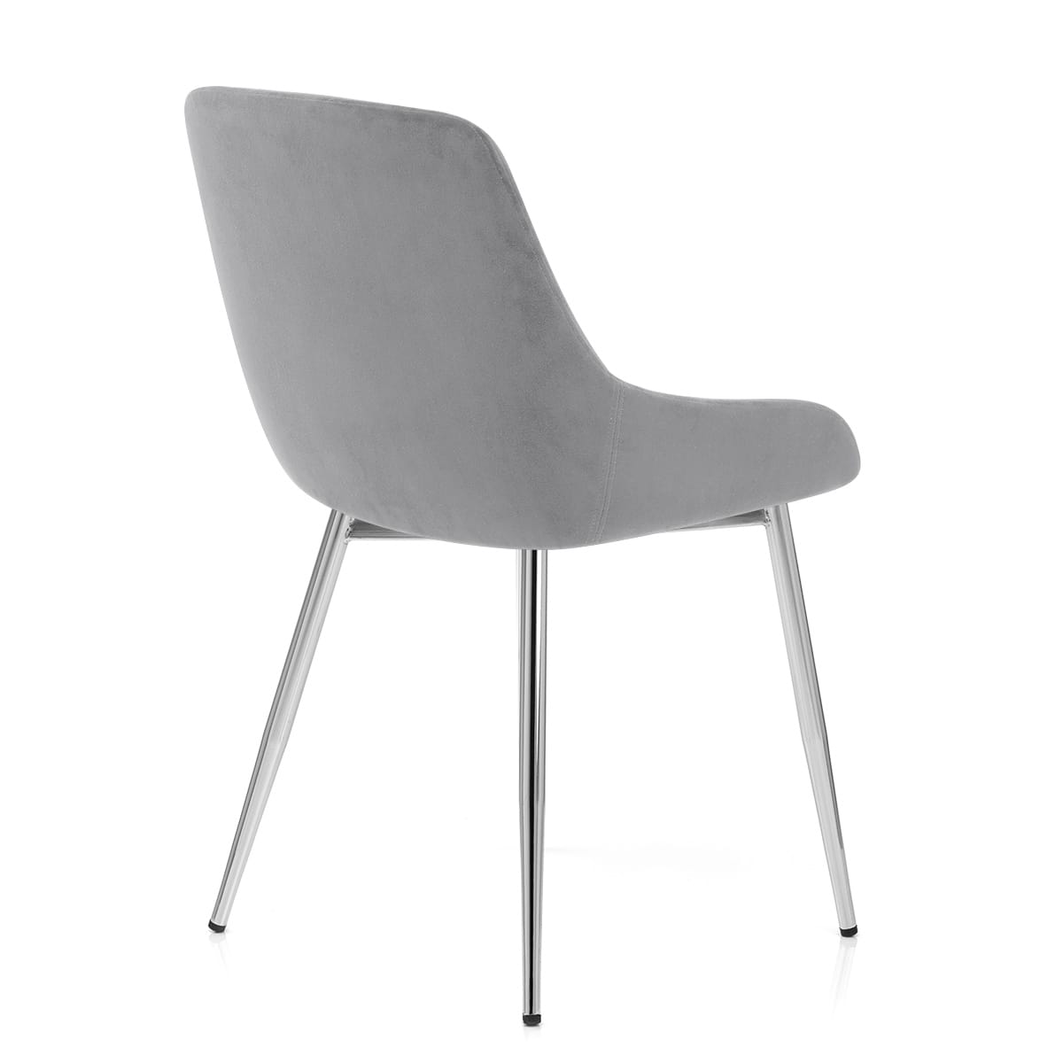 Silla Terciopelo Cromo - Aston Gris