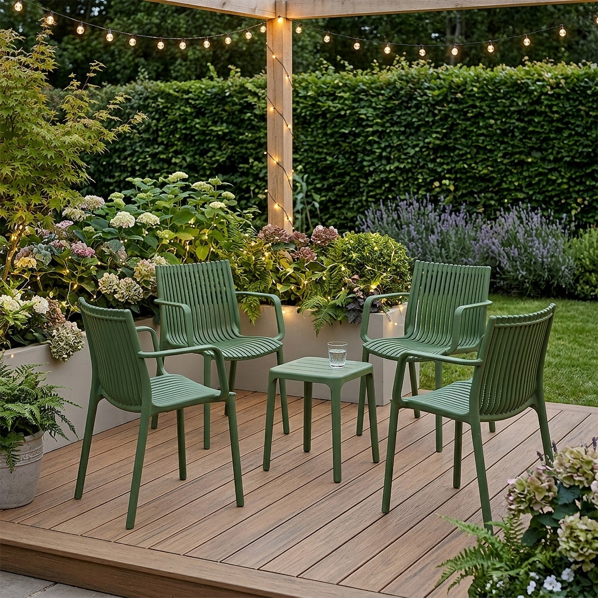 Sillón Resina Exterior - Aura Verde