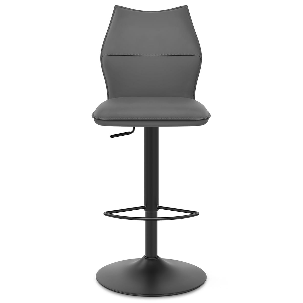 Taburete Cuero Sintético - Ava Gris