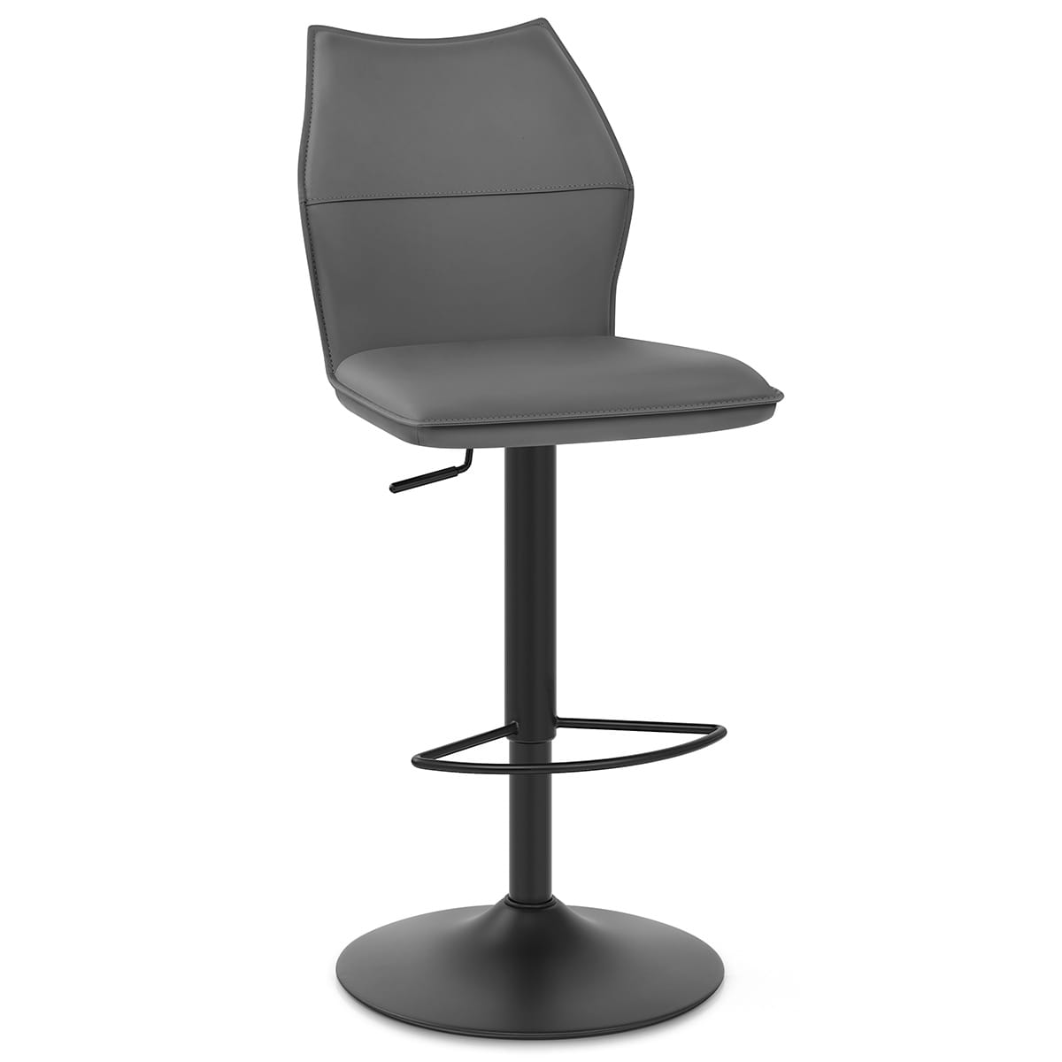 Taburete Cuero Sintético - Ava Gris