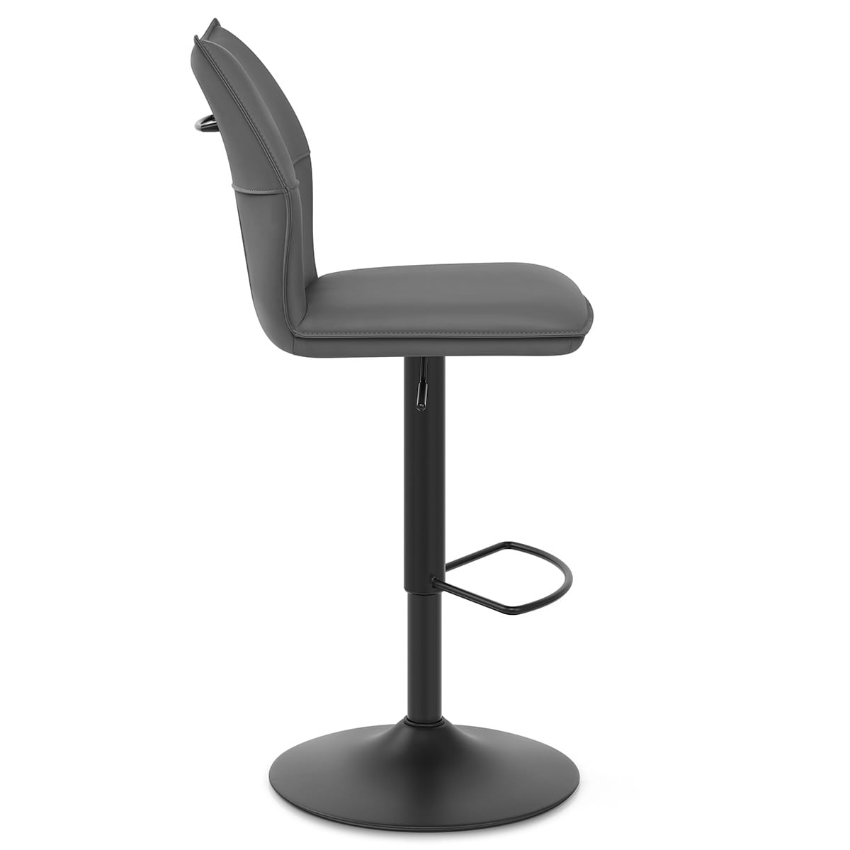 Taburete Cuero Sintético - Ava Gris