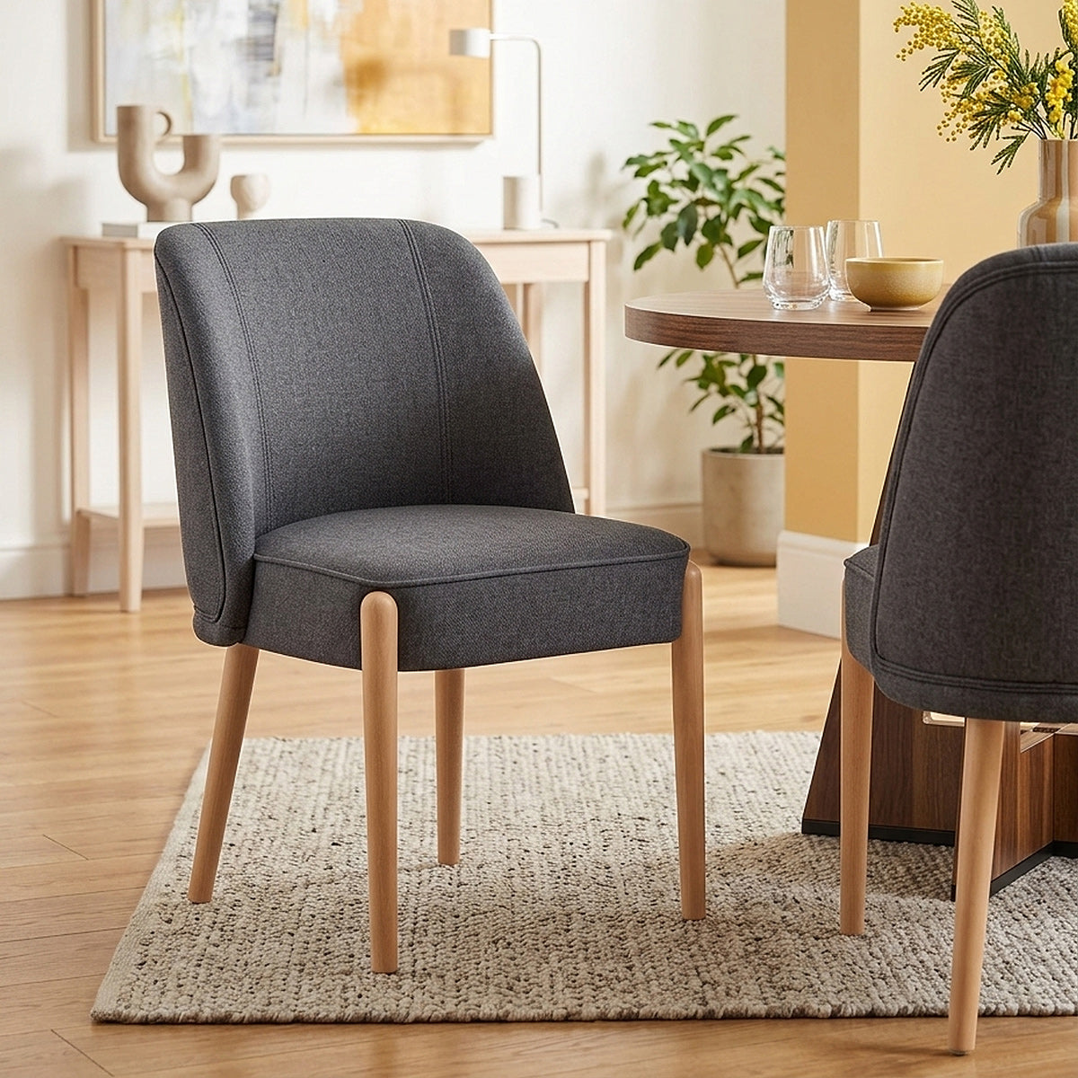 Silla Tela - Avon Gris Oscuro