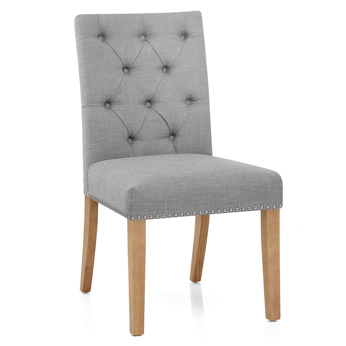 Silla Tela Roble - Barrington Gris