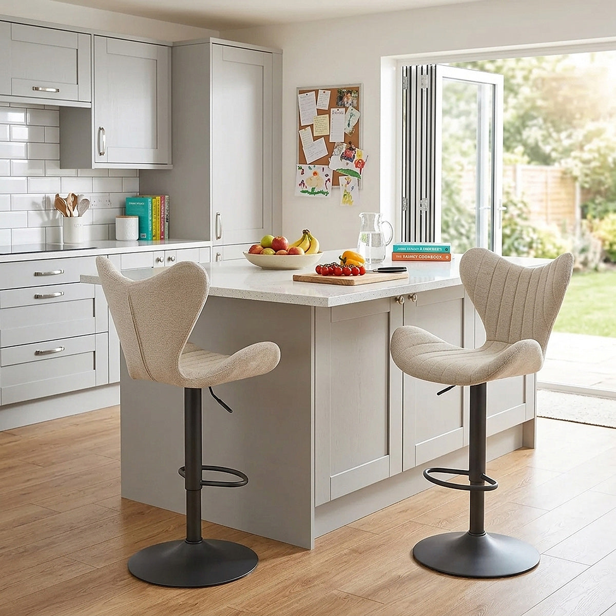 Taburete Tela - BB Swivel Crema