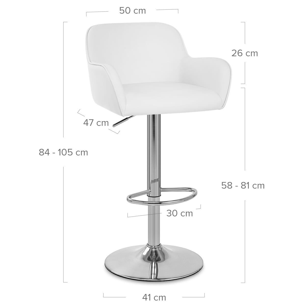 Taburete Polipiel Satinado - Berlín Blanco