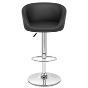 Taburete Polipiel Cromo - Eclipse Negro