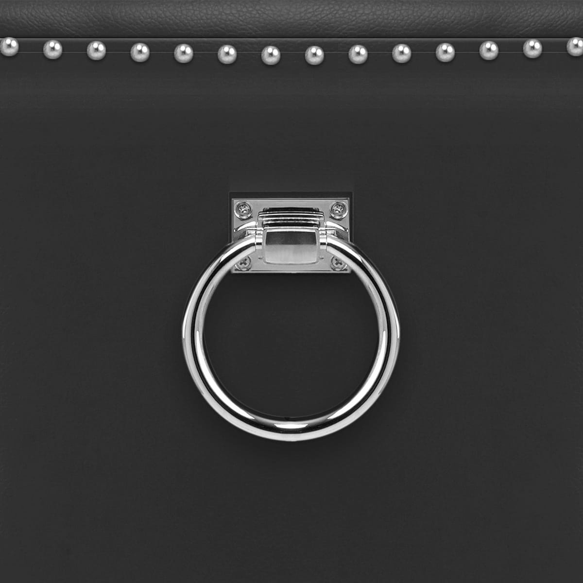 Taburete Polipiel Cromo - Bliss Negro