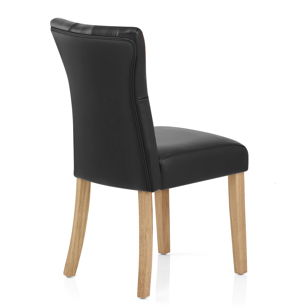 Silla Polipiel Madera - Bradbury Negro