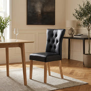 Silla Polipiel Madera - Bradbury Negro