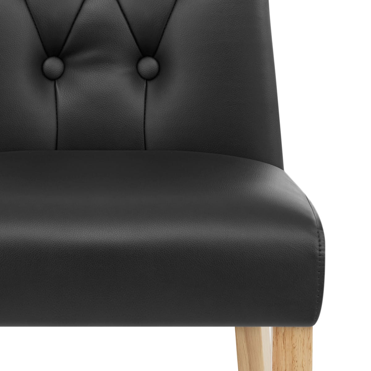 Silla Polipiel Madera - Bradbury Negro
