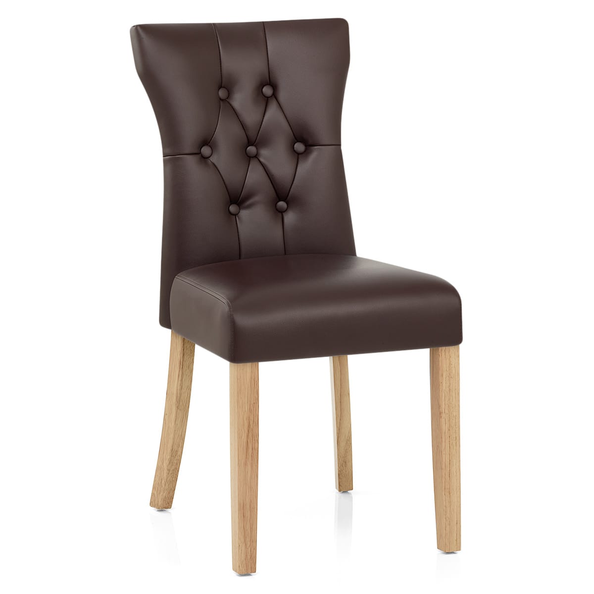 Silla Polipiel Madera - Bradbury Marrón