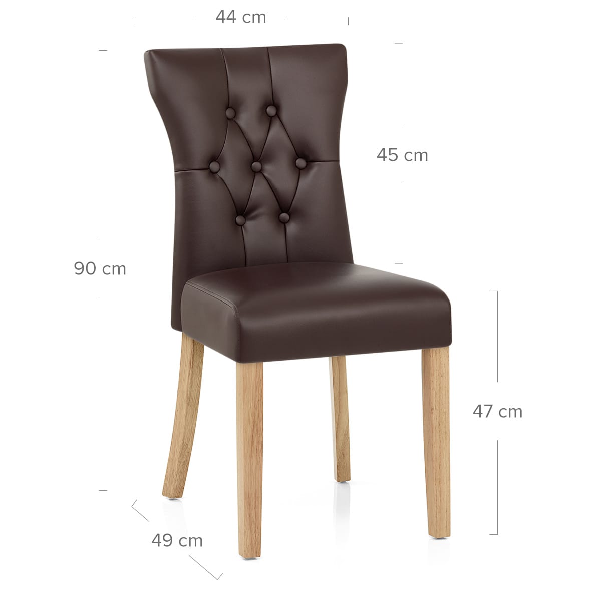 Silla Polipiel Madera - Bradbury Marrón